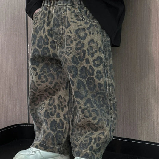 Child Leopard Print Denim