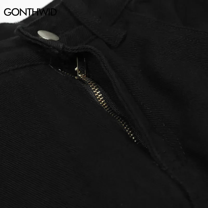 Men Embroidered Star Baggy Denim