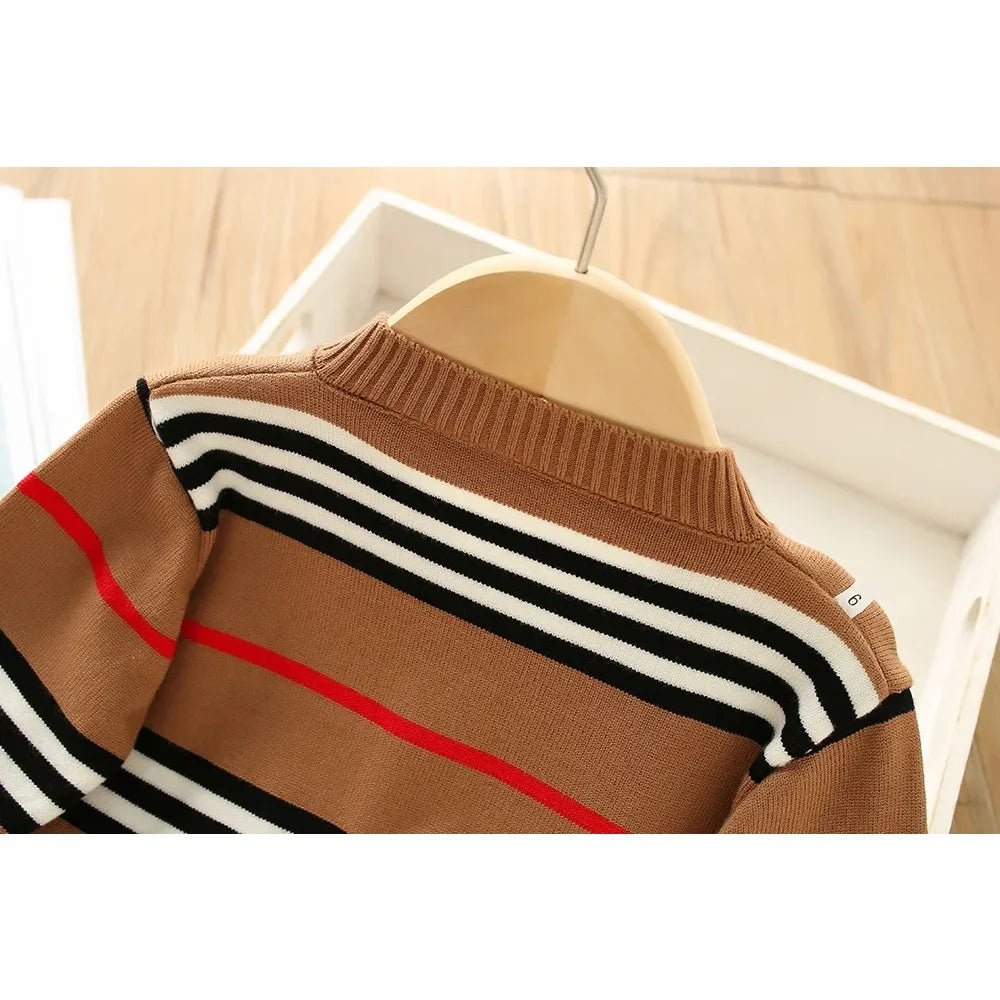 Child Striped Sweater + Skirt Set