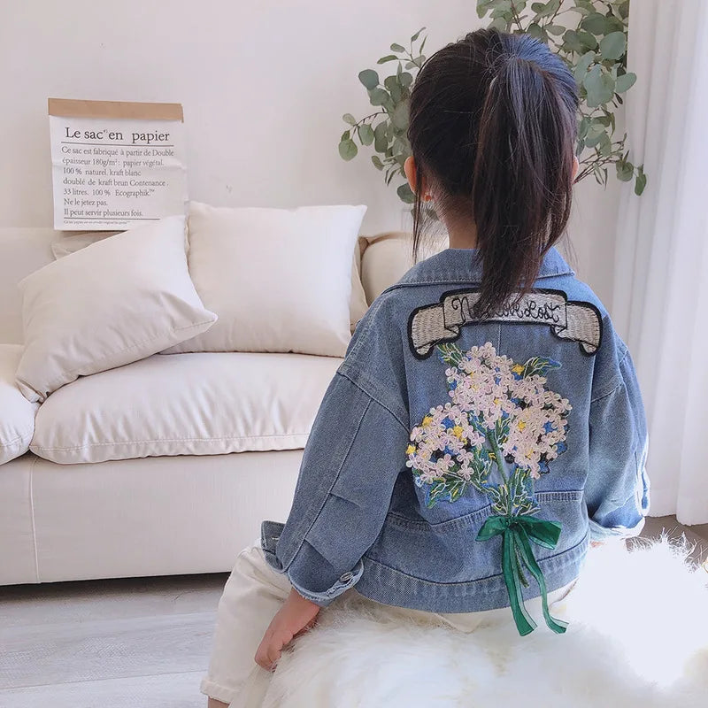Child Embroidered Denim Jacket