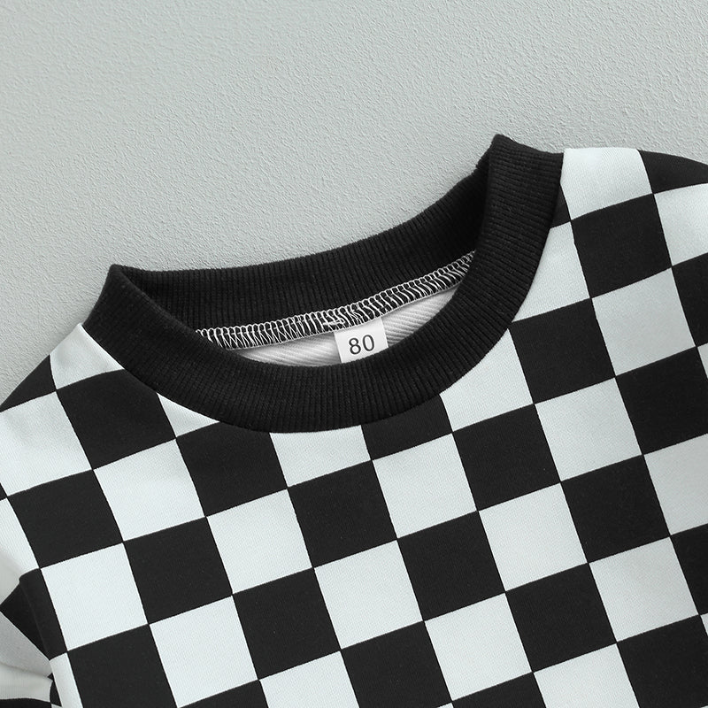 Child Checker Print Sweatsuit