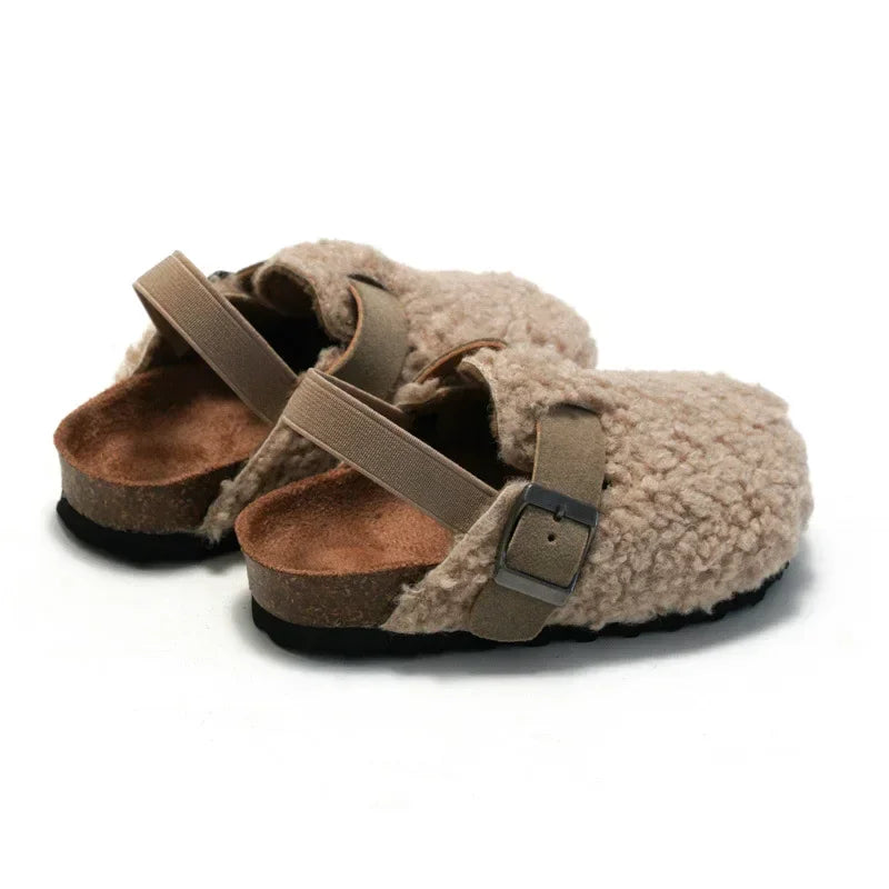 Child Fleece Sling-Back Clogs