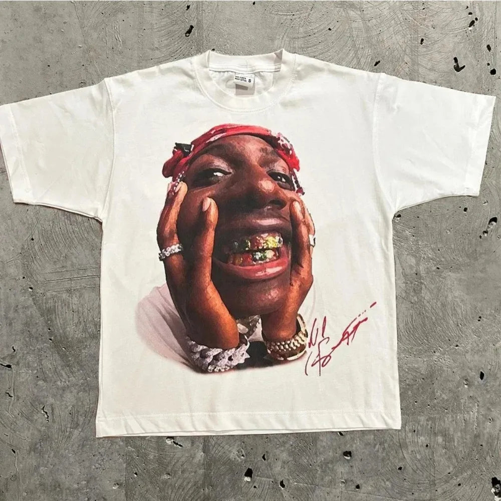 Men Portrait Print Short-Sleeve T-Shirt