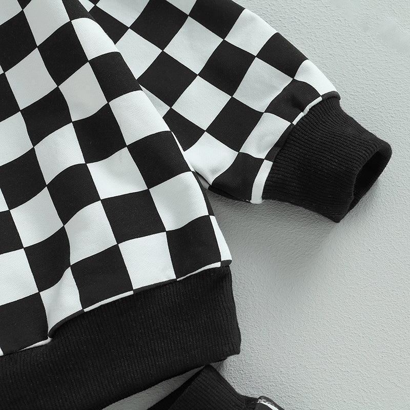 Child Checker Print Sweatsuit