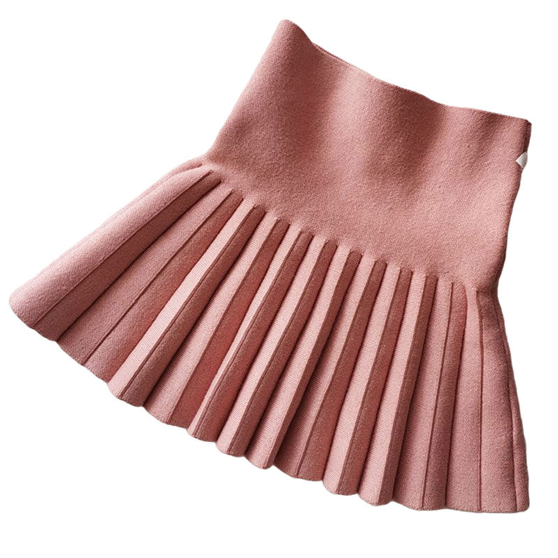 Child Pleated High Waist Skirt