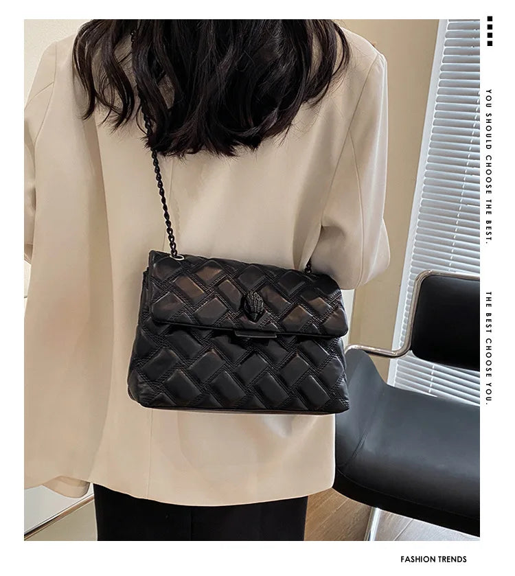 Women "Designer" Faux Leather Chain Strap Crossbody Bag