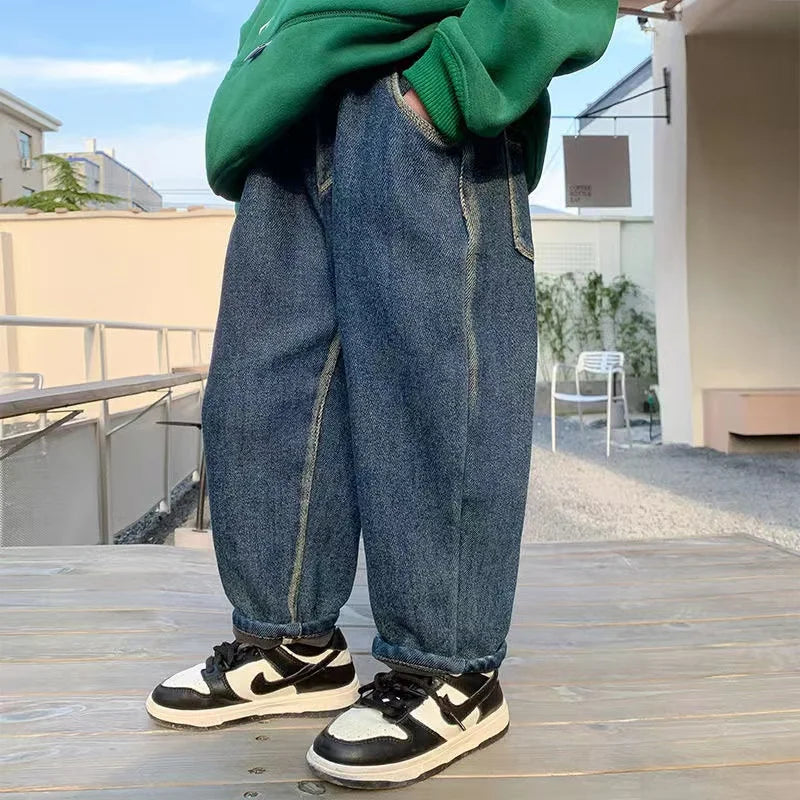Child Bear Embellished Denim