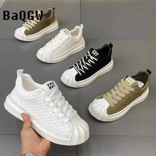 Men Woven Low-Top Sneaker
